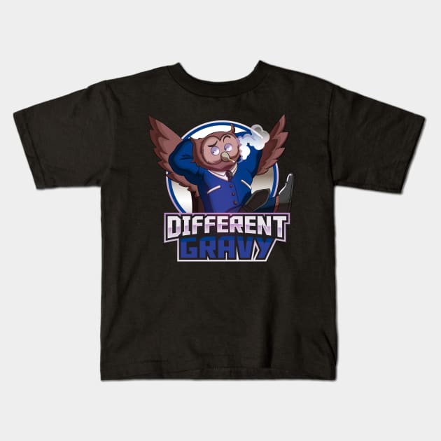 Business Owl Smoking Kids T-Shirt by Different Gravy Pod